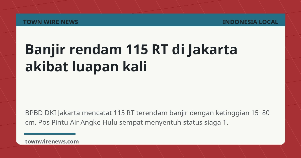 115 RT Jakarta terendam banjir akibat luapan kali, pompa kelebihan kapasitas
