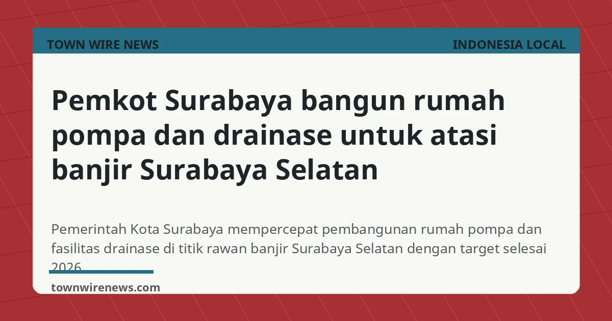 Surabaya Selatan banjir: rumah pompa tak cukup atasi debit air hujan