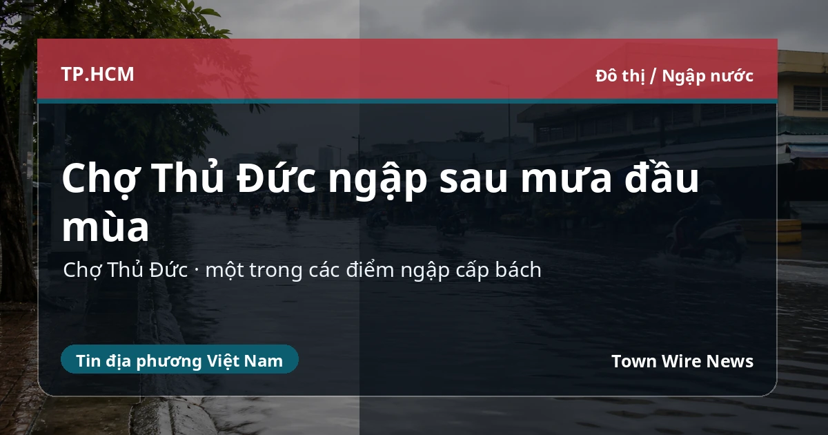 Minh họa khu vực đô thị TP.HCM bị ngập sau mưa đầu mùa