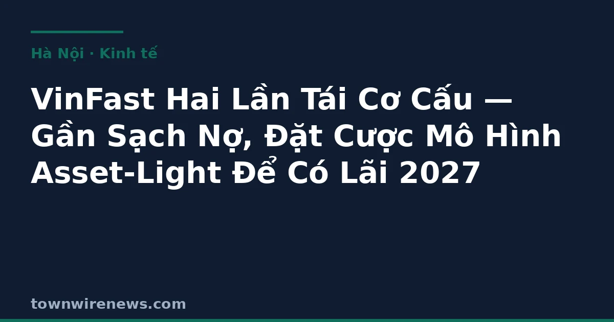 VinFast Hai Lần Tái Cơ Cấu — Gần Sạch Nợ, Đặt Cược Mô Hình Asset-Light Để Có Lãi 2027